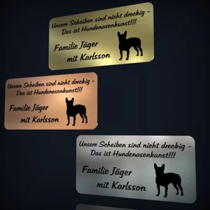 PLACA DE PUERTA PLACA DE IDENTIFICACIÓN PLACA DE TIMBRE EFECTO ACERO INOXIDABLE, COBRE U ORO - Imagen 1 de 6