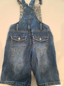 Revolt Denim Shortall Girls Camo Lining Medium Wash Overall Shorts are perfect - Picture 1 of 9