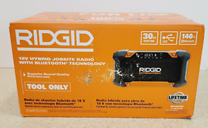 RIDGID 18V Hybrid Dual Speaker Jobsite Radio With Bluetooth (Tool-Only) Sealed