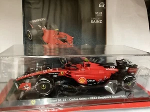 Ferrari SF-23 Carlos Sainz GP Singapore 2023 1/24 Die Cast New In Display Case - Picture 1 of 6