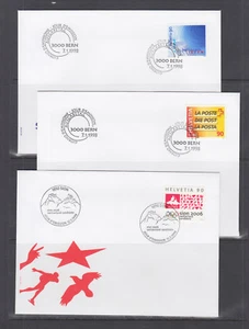 Switzerland Mi 1637/1671, 1998 issues, 8 complete sets in singles on 20 FDCs, VF - Picture 1 of 7