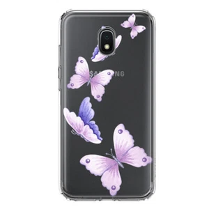 Mundaze Case for Samsung Galaxy J7 2018 Cover Lavender Watercolor Butterflies - Picture 1 of 6
