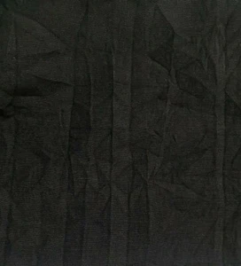 TELA POLIALGODÓN EFECTO ARRUGADO MARRÓN Y NEGRO MELANGE - SE VENDE POR METRO - Imagen 1 de 5