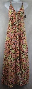 Bar III Women's 100% Rayon Maxi Dress Swim Cover-Up, Multi Animal Print, Medium - Picture 1 of 2