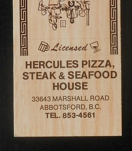 1970s? Hercules Pizza Steak & Seafood House Abbotsford BC Canada Fraser Valley C - Picture 1 of 1