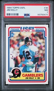 1984 Topps Football USFL ROOKIE Jim Kelly #36 - PSA 7 - Buffalo Bills - Picture 1 of 2