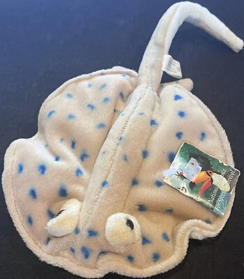 K & M International 1997 Plush Blue Spotted Sting Ray Stingray Plush Animal VG! - Image 1 of 4