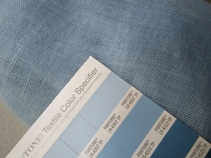 Sky Blue Semi Sheer Linen Window Drapery Curtain Bed Skirt Fabric BTYard - Picture 1 of 4