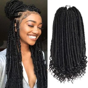 Extensiones de cabello sintético trenzas de ganchillo rizadas rizadas cabello con puntas rizadas - Imagen 1 de 21