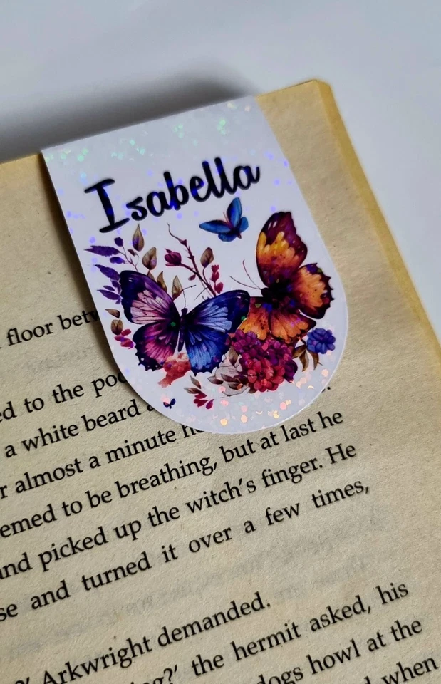 Personalised Floral Butterfly Magnetic Bookmark | For Her | Stocking Filler Gift