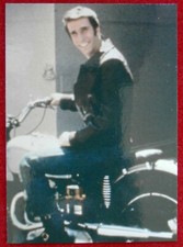 HAPPY DAYS - Card #21 - The Fonz - 1949 Triumph Trophy TR5 Scrambler
