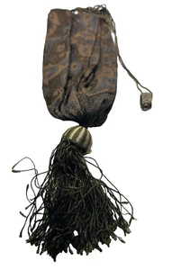 Brown Victorain Purse with Paisley Design, in browns, victorian tassel - Flapper - Picture 1 of 5