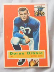 Carta calcio 1956 Topps Dorne Dibble Detroit Lions In perfette condizioni - Foto 1 di 1
