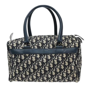 Bolso de Mano CHRISTIAN DIOR Logo Trotter Patrón Lona Cuero Azul Marino 35EE695 - Imagen 1 de 16