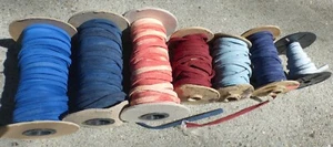 Genuine Leather 1/4" Suede Folded Lacing Trim Assorted Colors 30 ft roll 3-4 oz - Picture 1 of 7