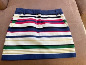 J. Crew Damen Rock Mehrfarbig Gestreift Mini Größe 00 - Bild 1 von 5