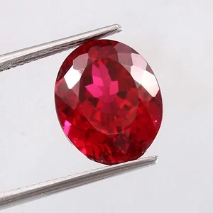 AAA+ Top Quality Ruby Oval Shap Faceted Cut Gemstone For Jewellery Making Stone - Picture 1 of 3