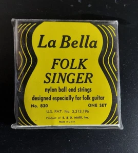 La Bella Folksänger Nylon Ball End Saiten Made in USA Nr. 830 One Set - Bild 1 von 2