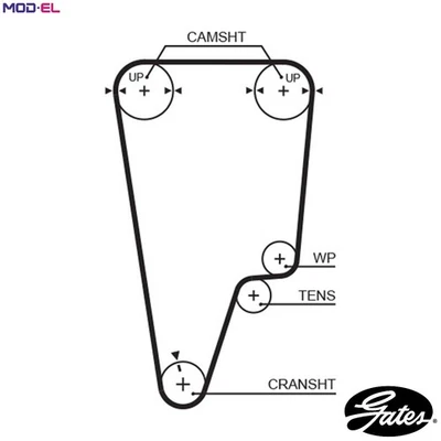 TIMING BELT 5506XS FOR HONDA INTEGRA CIVIC/Aerodeck/Mk/Fastback B18C4 1.8L - Image 1 of 4