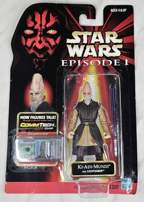 De colección Nuevo en Paquete 1998 Star Wars Ki-Adi-Mundi Commtech con Sable de Luz Foto 1 de 2