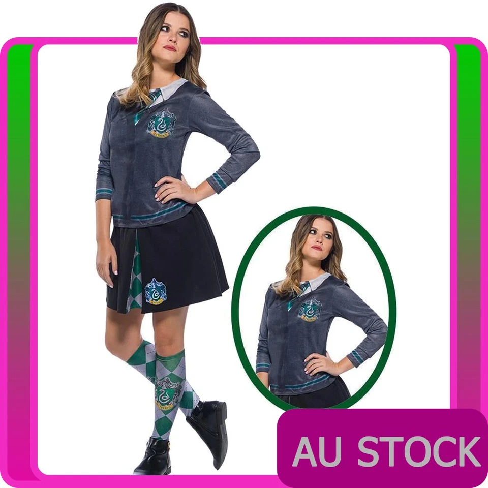Licencia Damas Harry Potter Slytherin Disfraz Top Verde Libro Semana Camisa Foto 1 de 4