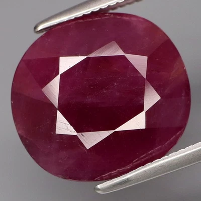 8.54Ct.Precious Gem Natural BIG Purplish Red UNHEATED Ruby Winza,Tanzania - Image 1 of 4