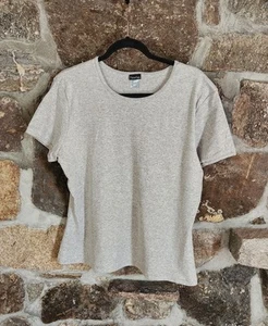 Hanes Womens Silver for Her Gray Crew Neck T Shirt Size L New - Picture 1 of 6