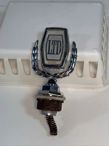 Ford LTD Hood Ornament OEM Laurel Wreath Emblem Header Metal Car 1970's 70s - Picture 1 of 10