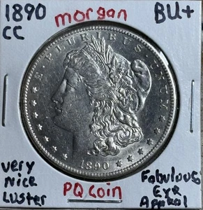 1890-CC Morgan Silver Dollar BU+🔥Fabulous Eye Appeal🔥Very Nice Luster🔥VIDEO - Picture 1 of 11