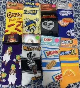 Odd Sox Crazy Socks Mens Crew Socks Size 6-12 Food  Lot Of 10 Novelty Gift - Picture 1 of 14