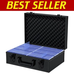 Large Capacity Toploader Storage Box with Magnetic Closure - Black Wood Design - Picture 1 of 9