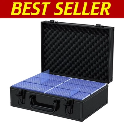 Large Capacity Toploader Storage Box with Magnetic Closure - Black Wood Design - Image 1 of 4