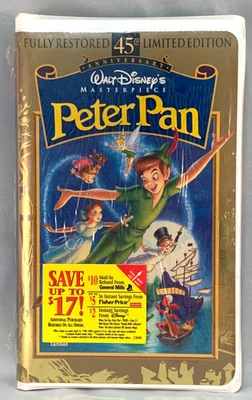 Peter Pan Disney Masterpiece Collection VHS *READ* Factory Sealed w/Seal - Image 1 of 4