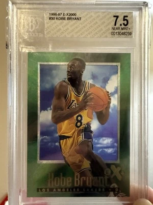 🔥1996-97 Skybox E-X2000 #30 KOBE BRYANT BGS 7,5 RC Tarjeta de Novato LA Lakers NBA 👀 Foto 1 de 2