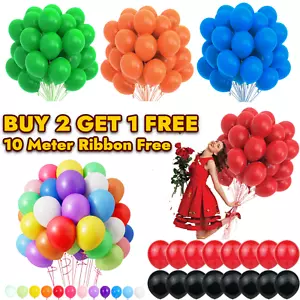 100X Latex Balloons BIRTHDAY Quality BALOONS 10'' 12'' Helium Wedding Party UK - Picture 1 of 16