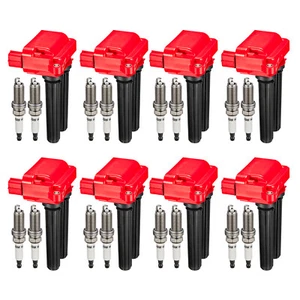 8x Ignition Bobinas +16x Spark Plug For 09-16 Challenger Charger Durango Ram 300 - Picture 1 of 7