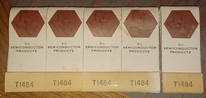Vintage Texas Inst. TI484 NPN silicon transistors/Lot of 5/NOS/TO-5 gold leads - Picture 1 of 4