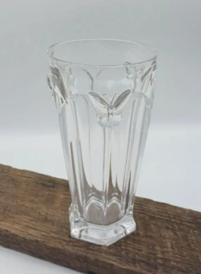1 Lenox Butterfly Meadow Garden 6.5" Iced Tea Tumbler Clear Drinking Glass - Image 1 of 4