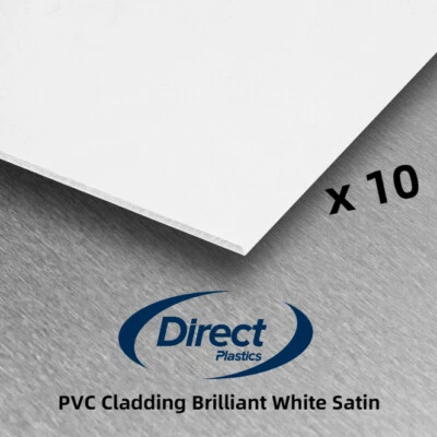 PVC Satin White Wall Cladding - 8ft x 4ft x 1.5mm - 10 SHEET OFFER - Image 1 of 3