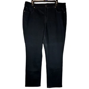 Laura Ashley Black Stretch Denim Jeans Size 16 Short - Picture 1 of 2