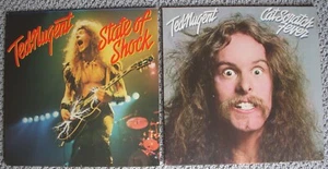 2 Ted Nugent Vinyl Cat Scratch Fever 1977 State of Shock 1979 Epic/CBS EXC OG - Picture 1 of 24