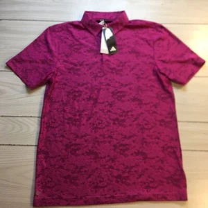 Adidas Golf Polo Shirt Space Dye Lucid Fuchsia Mens Size Small HS1122 $70 - Picture 1 of 8