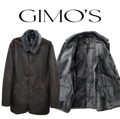 Gimos Men's Brown Shearling Coat IT 54 / XL Gimo's - Image 1 of 4