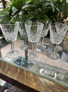 Waterford Irland Lismore Kristall Weißweingläser 5 7/8" 6er Set A+ Zustand - Bild 1 von 5