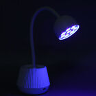 24W Nail Gel Curing Lamp 365nm 405nm Adjust Gooseneck 8pcs Light Chips 360° LVV