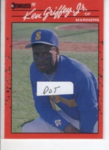 1990 DONRUSS KEN GRIFFEY JR. WITH DOT (ROOKIE) BASEBALL CARD #365 EX - Foto 1 di 2