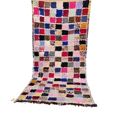 Moroccan Handmade Rug Boujaad Rug Azilal Berber Colorful Patchwork Tribal Carpet - Image 1 of 4