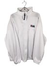 USA Olympic Team Jacket White Full Zip Polyester Long Sleeve Sweater Unisex 2XL
