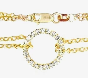 NEW Diamond ETERNITY CIRCLE Bracelet 14kt GOLD .28 ct. S1 G-H Diamond MSRP $1915 - Picture 1 of 7