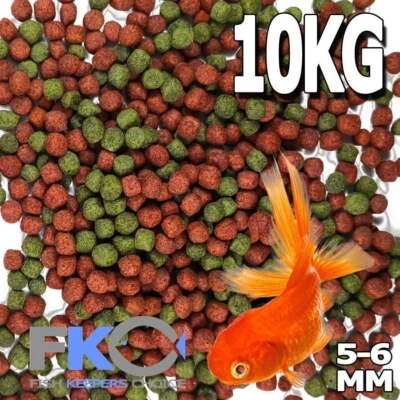 FKC Premium Bulk Goldfish Koi Tropical Floating Pond Fish Food Pellet 5-6mm 10Kg - image 1 of 4